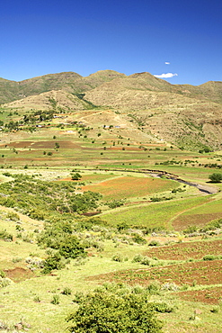 Scenery along the road to Semonkong in the mountain kingdom of Lesotho, Africa