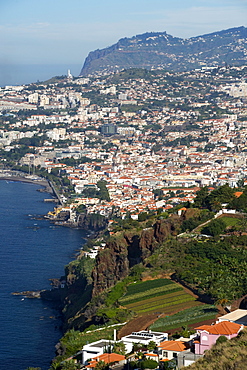 View of Funchal on  the coast of Madeira.