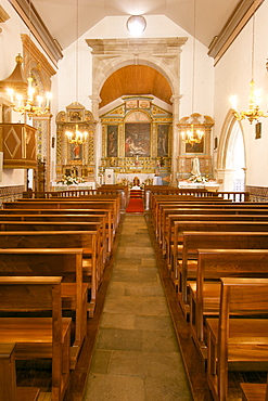 Interior of the church in Vila Baleira on the Portuguese Atlantic island of Porto Santo.