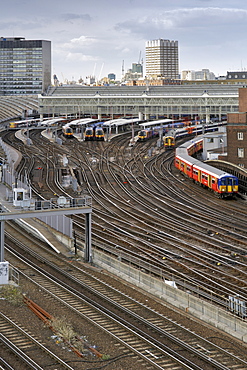 View of London's Waterloo train station.