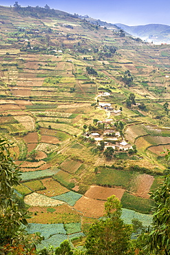 Landscape along the road between Kisoro and Muko in southern Uganda.