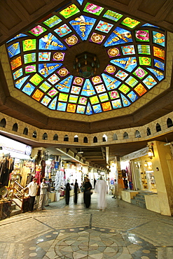 Interior of the Mutrah souk in Muscat, the capital of the sultanate of Oman.