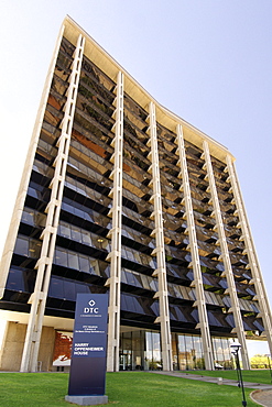 Harry Oppenheimer House in Kimberley South Africa. It the headquarters of the Diamond Trading Company, a part of the De Beers group. Every diamond mined in South Africa passes through this building for sorting and valuation before being sent to London.