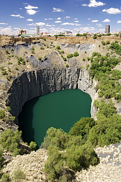 The Big Hole in Kimberley in South Africa's North-West Province. Also known as the KImberley mine, it was created during the diamond rush of the mid-nineteenth century.