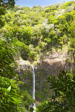 Cascade d'Antomboka, an 82-metre waterfall in Montagne d'Ambre National Park in northern Madagascar, Madagascar, Africa