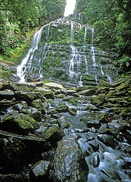 Russell Falls, the biggest attraction at Mount Field National Park, the south, Tasmania, Australia, Pacific