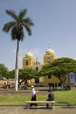 The Cathedral (1666) on the Plaza de Armas in the capital of the north, Trujillo, Peru, South America.