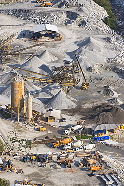 Part of the $300 million, 230 megawatt San Francisco hydroelectric project that extends the existing Agoyan power station in the Rio Pastaza valley, downstream of Banos, Ambato Province, Central Highlands, Ecuador, South America