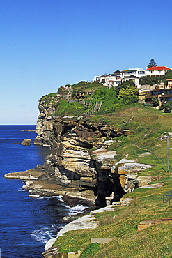 The Eastern Reserve section of the Dover Heights to Vaucluse Cliff Walk, a very popular 3km coastal hike north of Bondi, Dover Heights, Eastern Suburbs, Sydney, New South Wales, Australia, Pacific