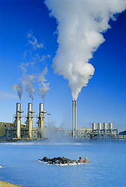 Geo thermal power plant in Svartsengi (Black Field) area, Iceland