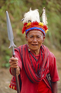 Portrait of an old man of the Ifugao tribe, Banaue, Mountain Province, North Luzon, Philippines 