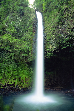 The Rio Fortuna waterfalls on the slopes of Volcan Arenal in Alajuela Province, Costa Rica, Central America