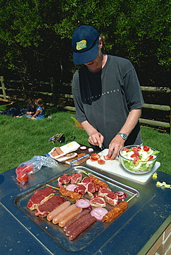 Classic Aussie barbie (barbecue) at Dee Why beach, north Sydney, New South Wales, Australia, Pacific