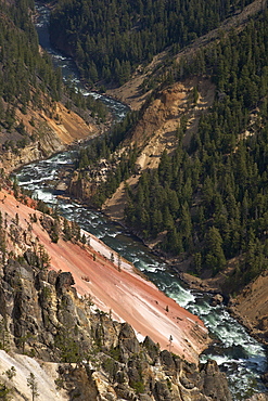 Grand Canyon of the Yellowstone River, from Inspiration Point, Yellowstone National Park, UNESCO World Heritage Site, Wyoming, United States of America, North America 