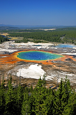 Grand Prismatic Spring, Midway Geyser Basin, Yellowstone National Park, UNESCO World Heritage Site, Wyoming, United States of America, North America 