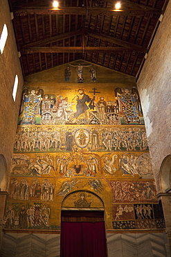 Domesday mosaics of the Last Judgement, dating from the 12th century Byzantine period, Cathedral of Santa Maria Assunta (Duomo Santa Maria dell'Assunta), Torcello Island, Venice Lagoon, UNESCO World Heritage Site, Veneto, Italy, Europe