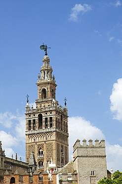 La Giralda, bell tower, Seville Cathedral, UNESCO World Heritage Site, Seville, Andalucia, Spain, Europe