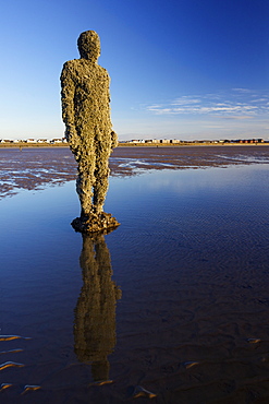 Antony Gormley sculpture, Another Place, Crosby Beach,  November, Merseyside, England, United Kingdom, Europe