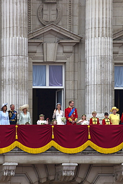 Appearance on the balcony of Buckingham Palace, Marriage of Prince William to Kate Middleton, London, England, United Kingdom, Europe