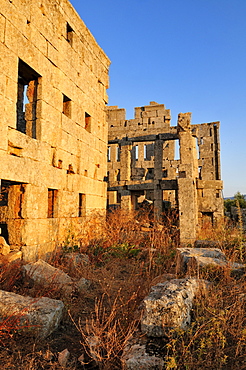 Byzantine ruin of Saint Simeon Monastery, Deir Samaan, Deir Seman archeological site, Dead Cities, Syria, Middle East, West Asia