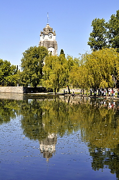 Clock tower at the Estancia of the Jesuits in Alta Gracia, UNESCO World Heritage Site, Cordoba, Argentina, South America