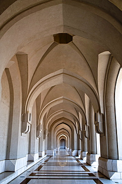 Portico of the Al Alam Palace, Muscat, Oman, Middle East