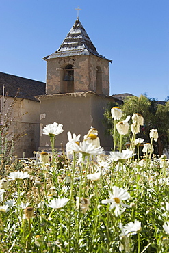 Church, Socorama village, Arica and Parinacota Region, Chile, South America