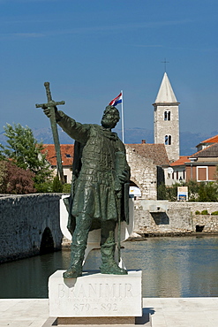 Monument to Gregory of Nin, Nin, Zadar County, Croatia, Europe