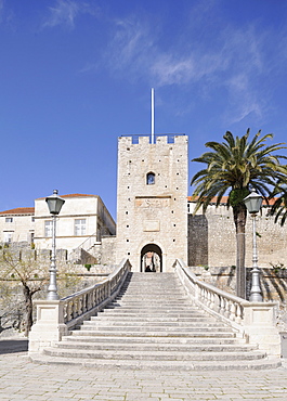 Land gate, Kopnena Vrata, Korcula, Croatia, Europe