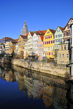 River front, Neckar River, Tuebingen, Baden-Wuerttemberg, Germany, Europe