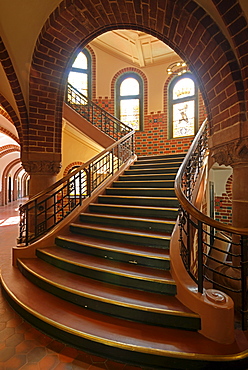 Town hall of Koepenick, interior, staircase, where the Captain of Koepenick walked down the stairs, Berlin Koepenick, Berlin, Germany, Europe