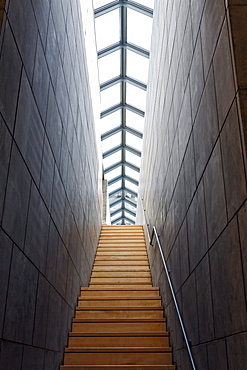 Contemporary staircase in the former lobby, Kurhaus Kleve art museum, Kleve, Niederrhein region, North Rhine-Westphalia, Germany, Europe