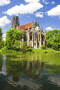 Johanniskirche, St. John's Church on Feuersee Lake, Stuttgart, Baden-Wuerttemberg, Germany, Europe