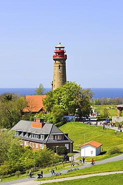 Tourist area with the lighthouse, 35 metres, Cape Arkona, Ruegen Island, Mecklenburg-Western Pomerania, Germany, Europa