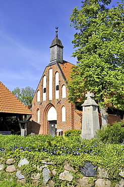 St.-Marien-Kirche church in Waase on Ummanz island, Ruegen district, Mecklenburg-Western Pomerania, Germany, Europe