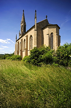 Protestant mountain church in Waldboeckelheim, Rhineland-Palatinate, Germany, Europe