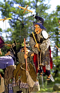 Witches, puppets, Harz, Saxony-Anhalt, Germany, Europe