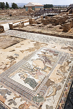 Floor mosaic in the House of Aion, Roman settlement, excavation site, Paphos, Southern Cyprus, Greek Cyprus, Southern Europe