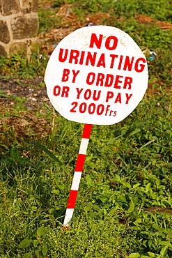 No urinating, prohibition sign, Bamenda, Cameroon, Africa