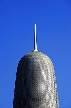 Top of the skyscraper Burj Qatar, architect Jean Nouvel, Doha, Qatar, Arabian Peninsula, Persian Gulf, Middle East, Asia