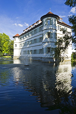 Wasserschloss Bad Rappenau moated castle, Bad Rappenau, Neckartal, Baden-Wuerttemberg, Germany, Europe