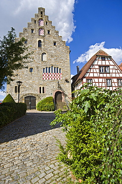 Stone house, Bad Wimpfen, Neckartal, Baden-Wuerttemberg, Germany, Europe