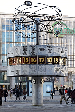 Urania World Clock on Alexanderplatz square, Mitte district, Berlin, Germany, Europe