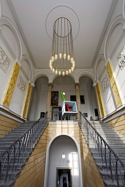 Staircase in the style of historicism, Kunstakademie Duesseldorf arts academy, North Rhine-Westphalia, Germany, Europe