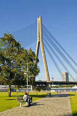 Vansu bridge in Riga, Latvia, Northern Europe