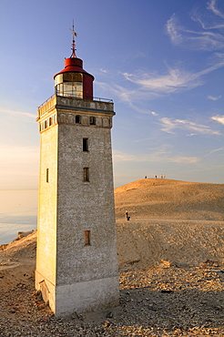 Old lighthouse on Rubjerg Knude, a wandering dune in Denmark, Europe