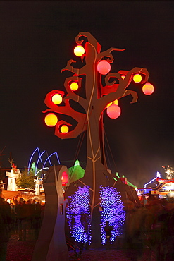 Tollwood Winter Festival, Theresienwiese, Munich, Bavaria, Germany, Europe