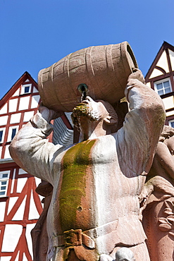 Knights of Hattstein statue, historic town centre of Limburg, Hesse, Germany, Europe