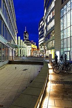 The Frankfurter Welle, a wave-shaped modern office building, designed by the architects JSK, Westend-Sued, Frankfurt am Main, Hesse, Germany, Europe