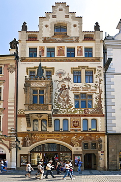 Magnificent building on the Old Town Square, Prague, Czech Republic, Europe